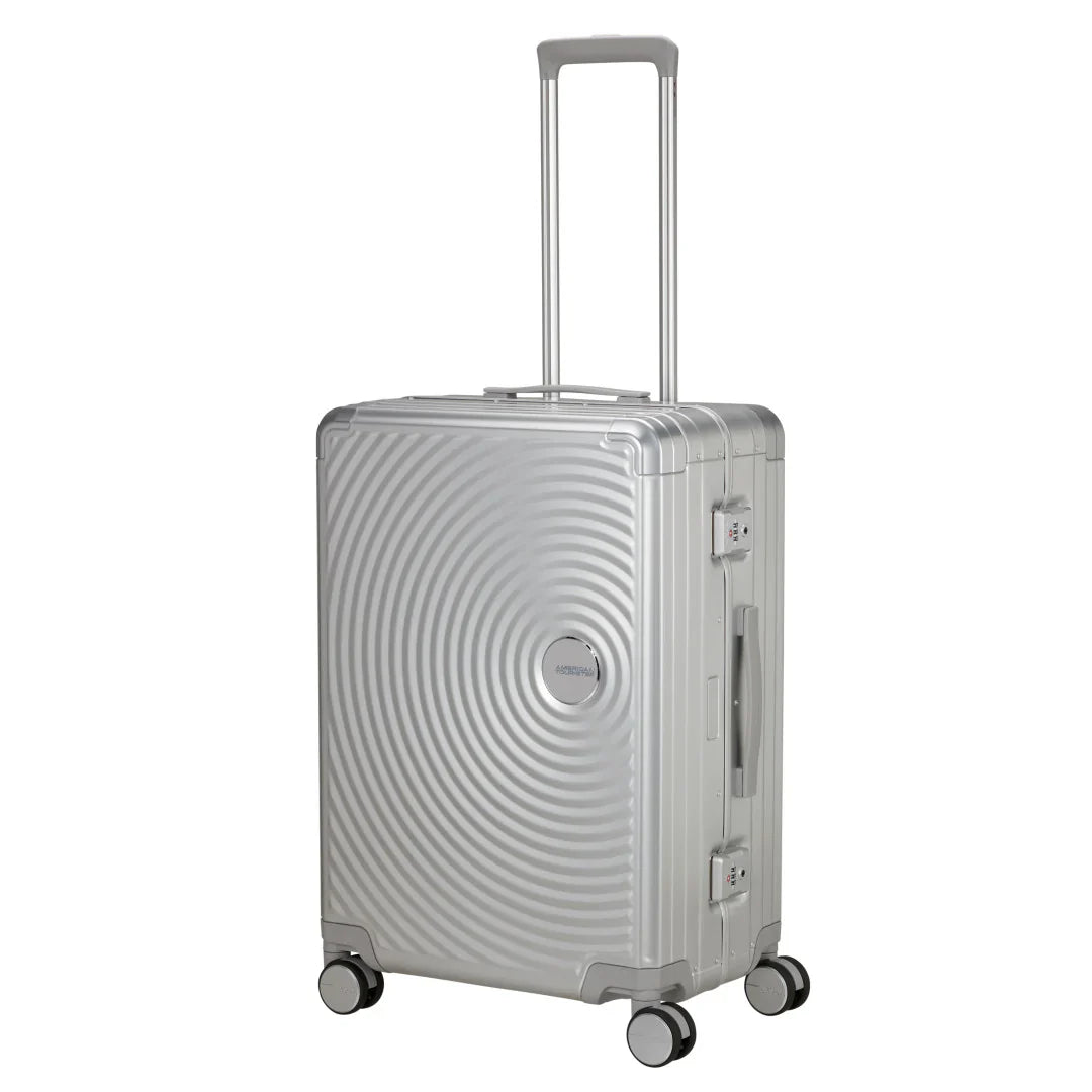 American Tourister Soundbox ALU Mellanstor Resväska 68cm – Silver