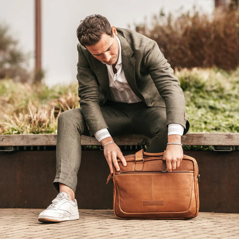 The Chesterfield Brand Seth – Datorportfölj 15" – Cognac