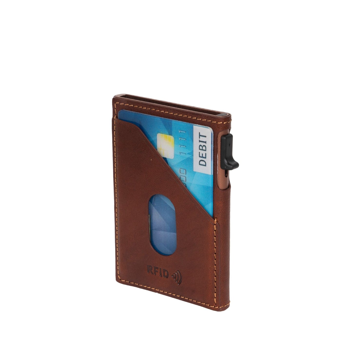 Tony Perotti Furbo Vegetale Slim Korthållare RFID 9,7 cm Mörkbrun