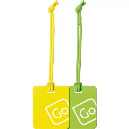 Go Travel Bagagelappar 2-pack Gul/Grön