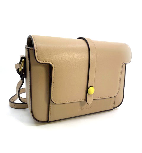 PIPOL Beatrice Cross Light Beige – Crossbody-väska i veganläder