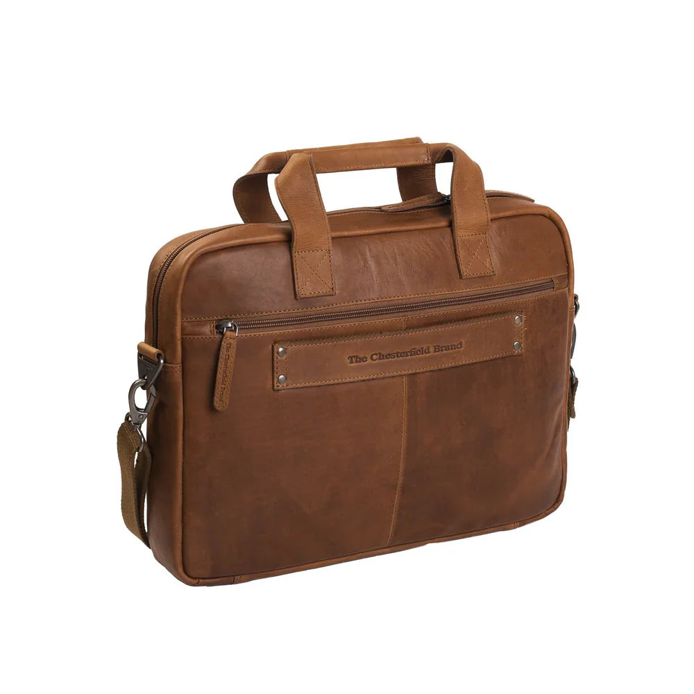 The Chesterfield Brand Calvi – Datorväska 15.6" – Cognac
