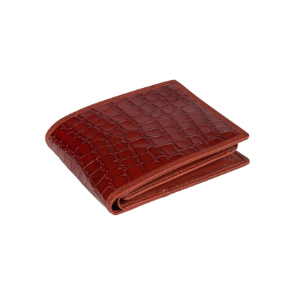 Tony Perotti Croco Leather Billfold Plånbok 12 cm Cognac