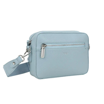 Ulrika Design Bar Zipper - Ljusblå Axelväska 21cm