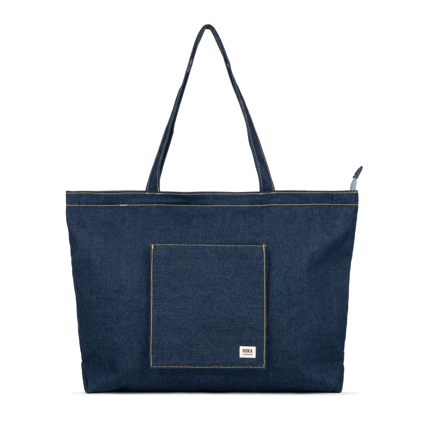 Roka London Portobello N Axelväska 48cm – Dark Wash Denim