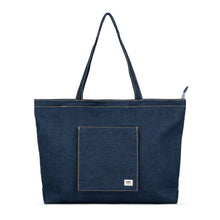 Roka London Portobello N Axelväska 48cm – Dark Wash Denim