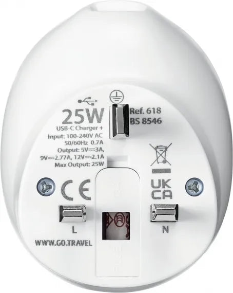 Go Travel EU/UK USB-C Reseadapter