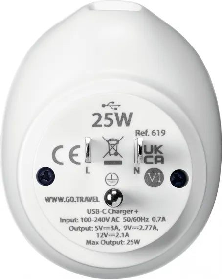 Go Travel EU/USA USB-C Reseadapter