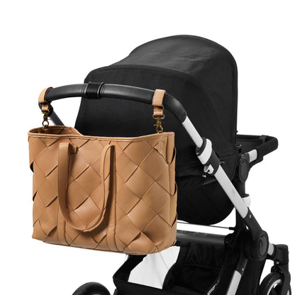 Elodie - Skötväska Braided Leather - Brun