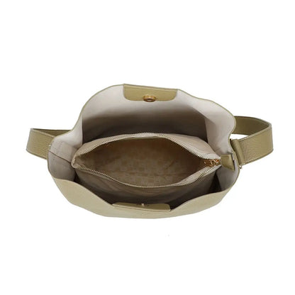 Ulrika Design Bar Zipper - Grön Axelväska 38cm