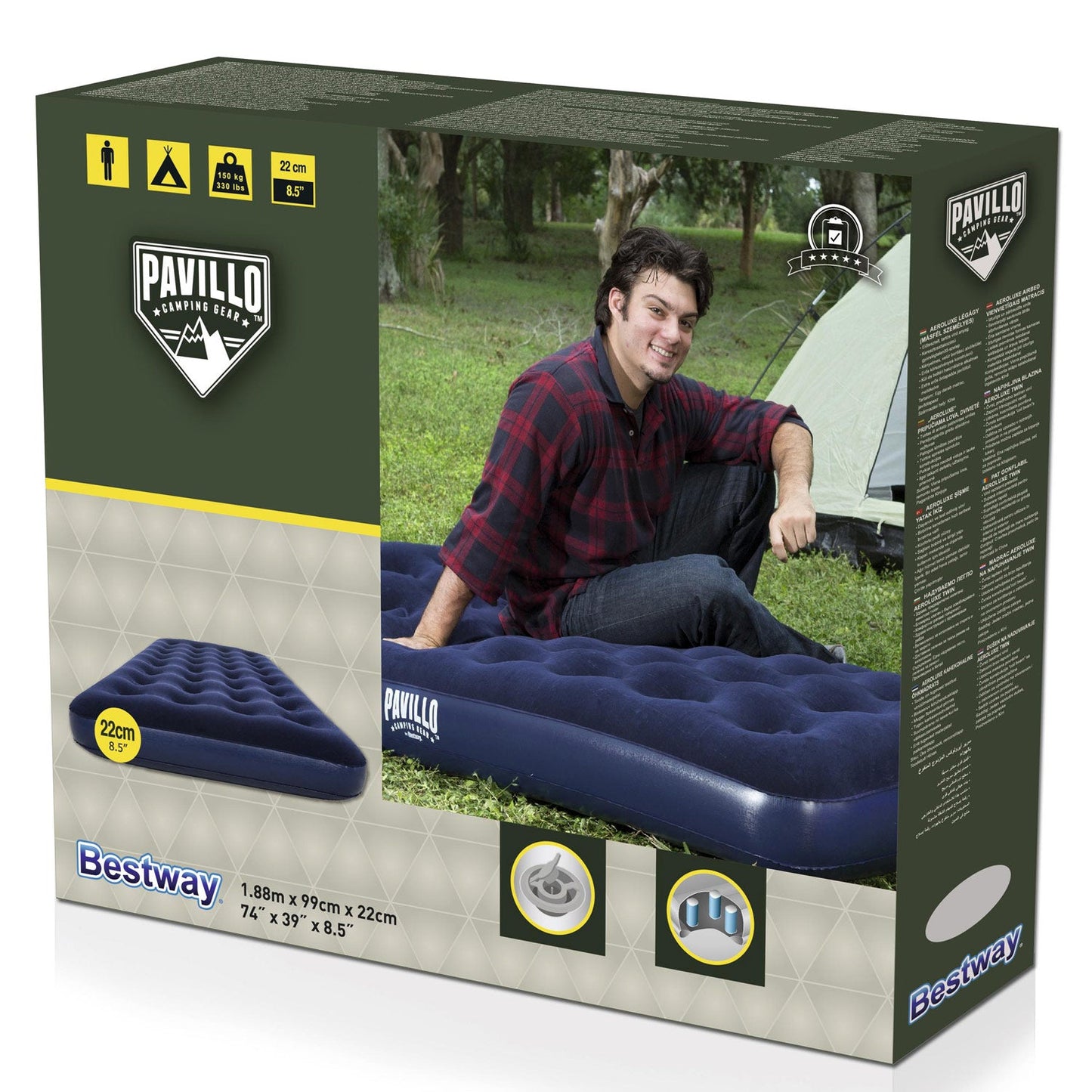 Bestway - Pavillo Luftmadrass 1.88m x 99cm x 22cm