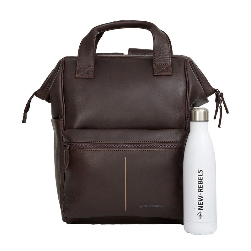 New Rebels Obsidian Tremont Ryggsäck i Läder – Brun