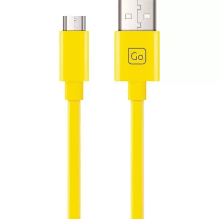 Go Travel Micro USB Connector Kabel 2M - Gul