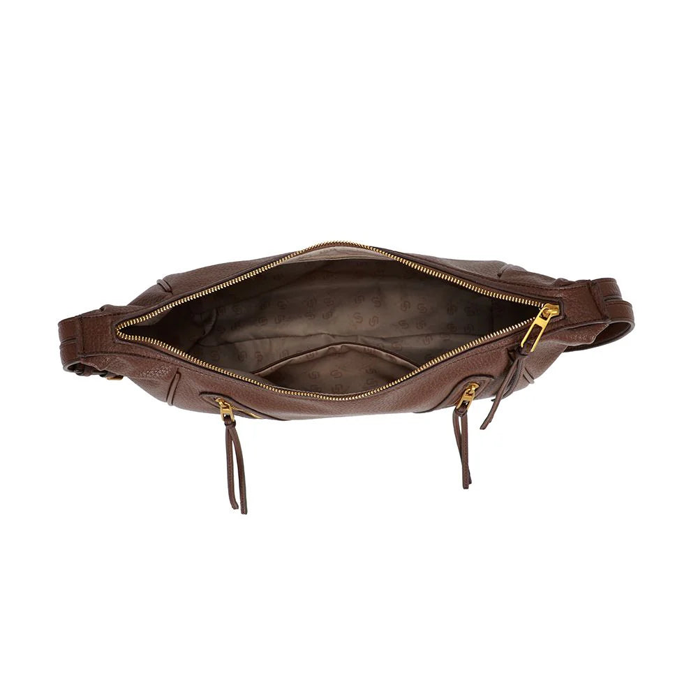 Ulrika Design Recycled PU 2.0 – Axelväska 40cm – Brun