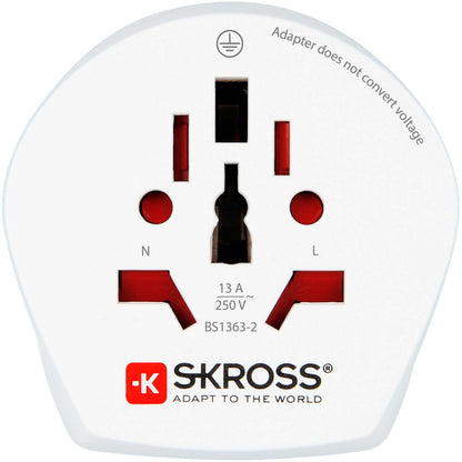 SKROSS - Reseadapter Combo Världen till Australien/Kina + Europa Jordad