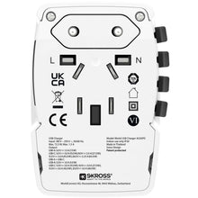 Världsreseladdare AC65PD World USB-A+USB-C PD 65W Jordad