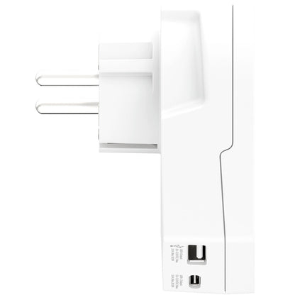 SKROSS - Reseadapter Världen till Europa USB-A/USB-C 20W Jordad