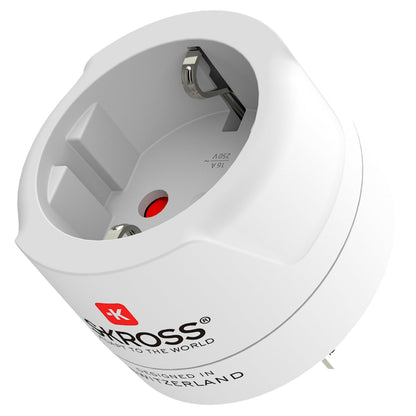 SKROSS - Reseadapter Europa till USA m.fl. Jordad