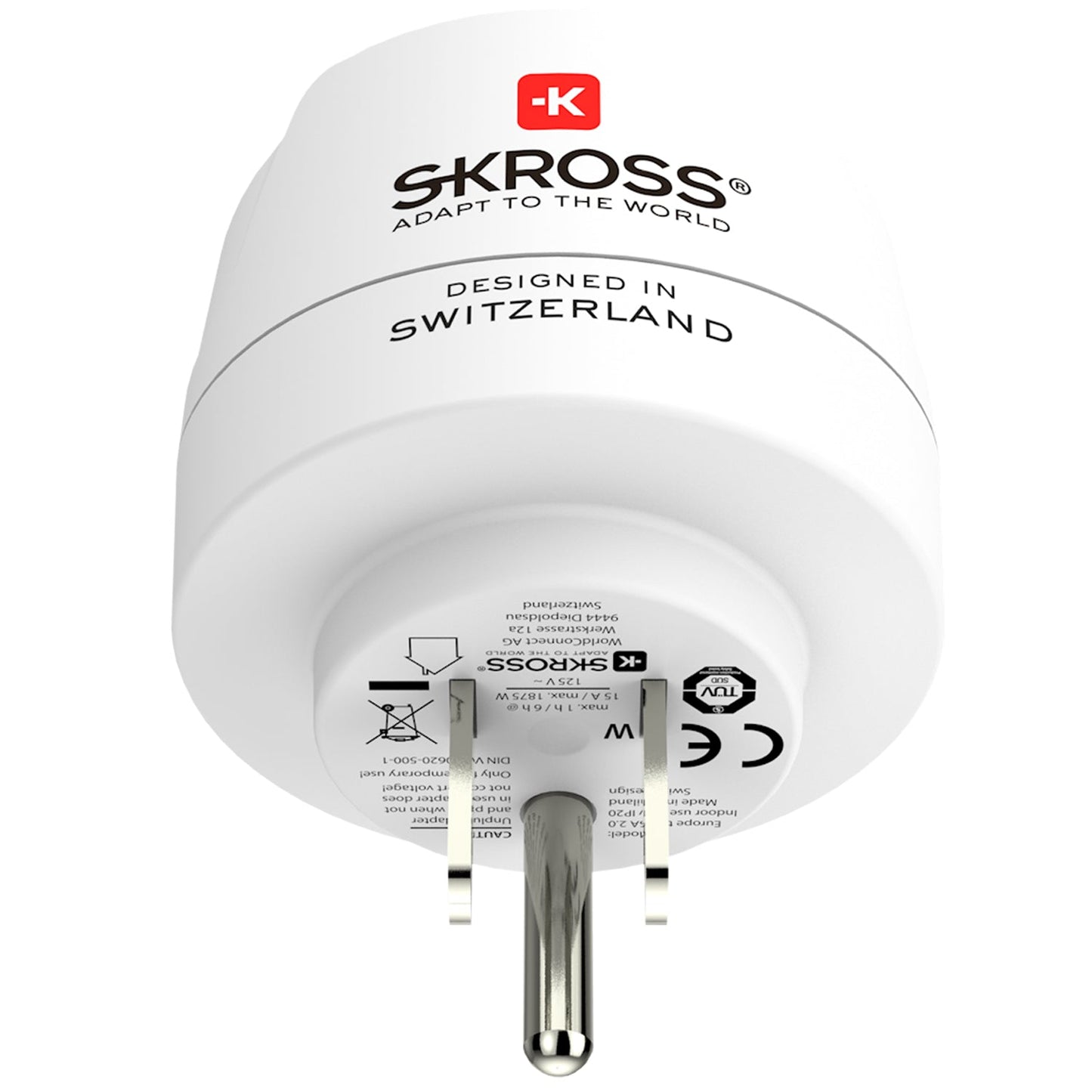 SKROSS - Reseadapter Europa till USA m.fl. Jordad
