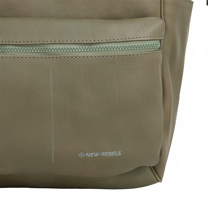 New Rebels Obsidian Tremont Ryggsäck i Läder – Grön