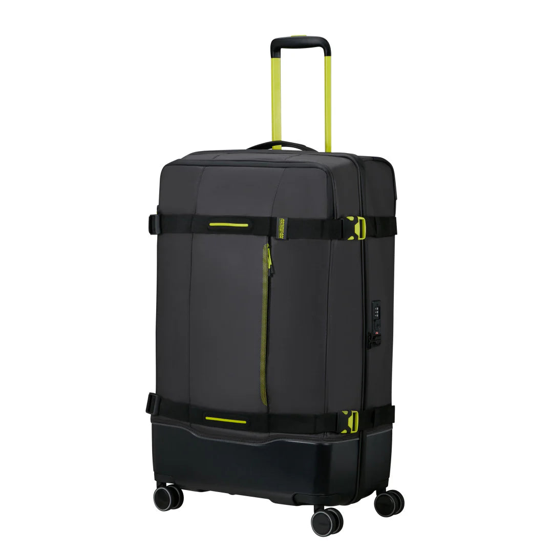 American Tourister Urban Track Spinner L Stor Resväska 79cm – Svart/Lime