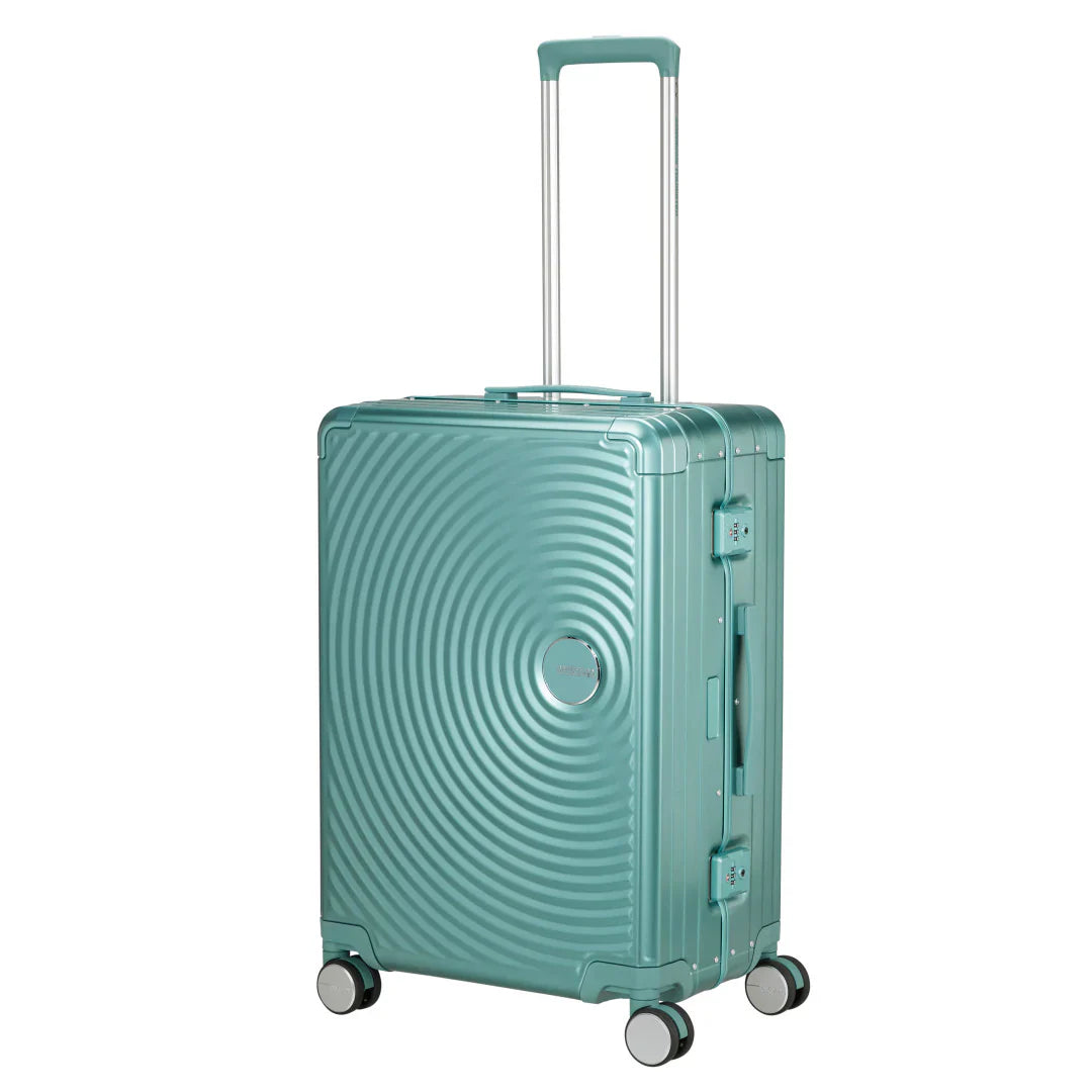American Tourister Soundbox ALU Mellanstor Resväska 68cm – Dusty Turkos
