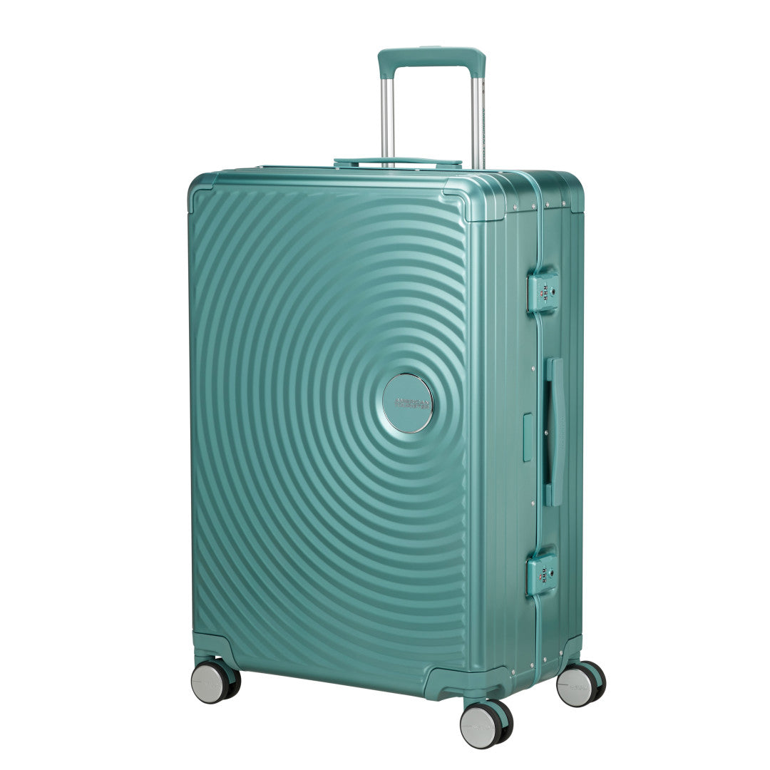 American Tourister Soundbox ALU Stor Resväska 77cm - Dusty Turkos