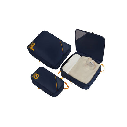 American Tourister Packing - Navy/Orange Packkuber 3-set