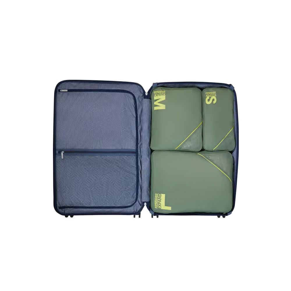 American Tourister Packing - Olive/Lime Packkuber 3-set