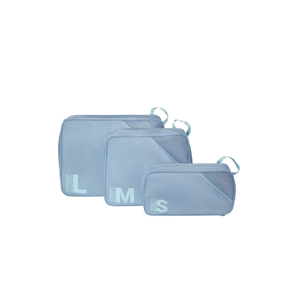 American Tourister Packing - Stone Blue Packkuber 3-set