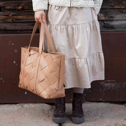 Elodie - Skötväska Braided Leather - Brun