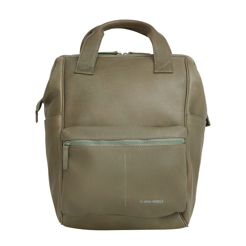 New Rebels Obsidian Tremont Ryggsäck i Läder – Grön