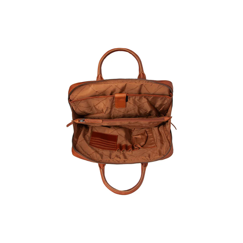 The Chesterfield Brand Tilbury – Datorväska 14" – Cognac