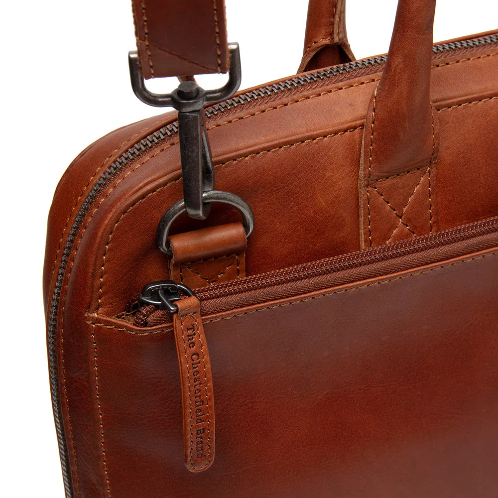 The Chesterfield Brand Tilbury – Datorväska 14" – Cognac
