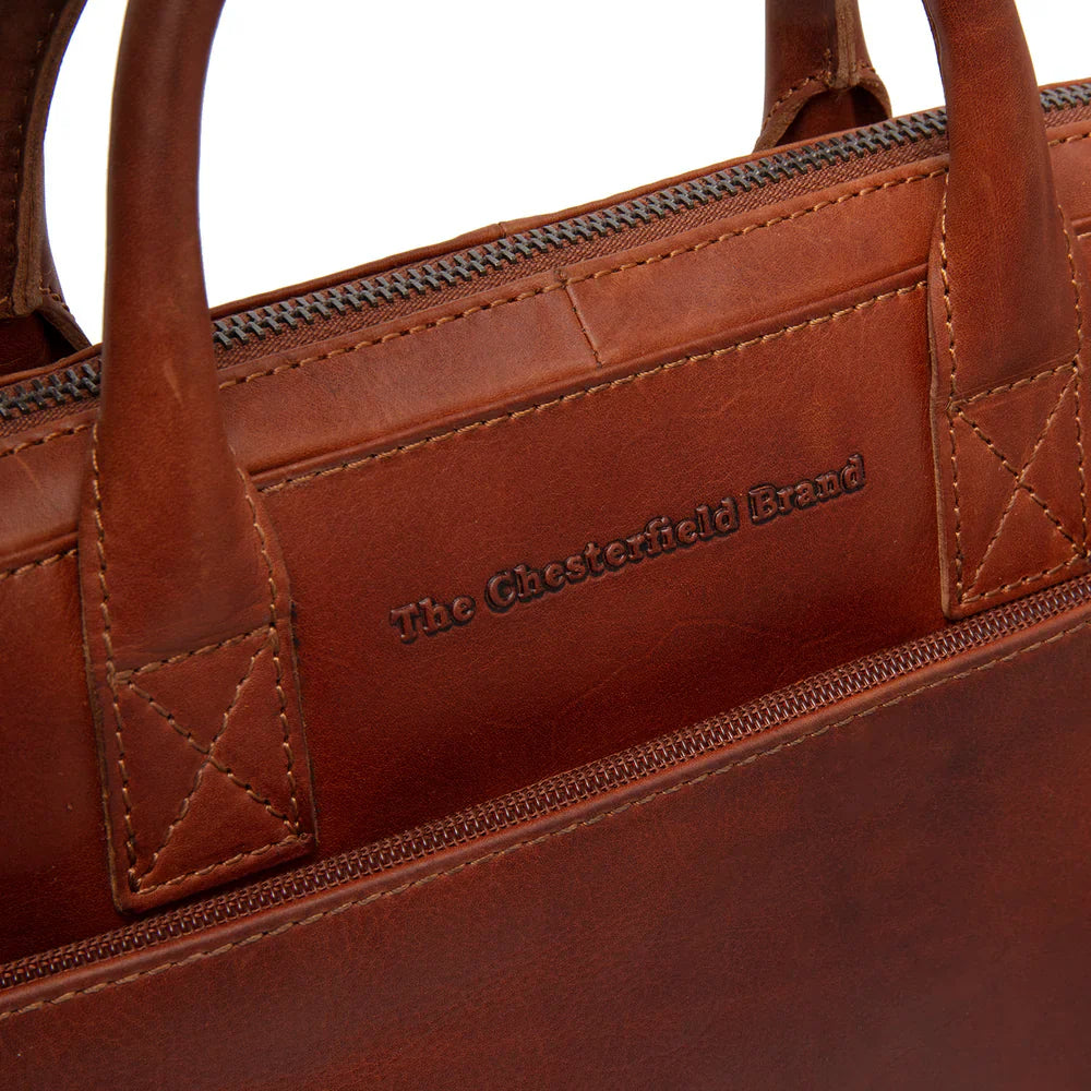 The Chesterfield Brand Tilbury – Datorväska 14" – Cognac