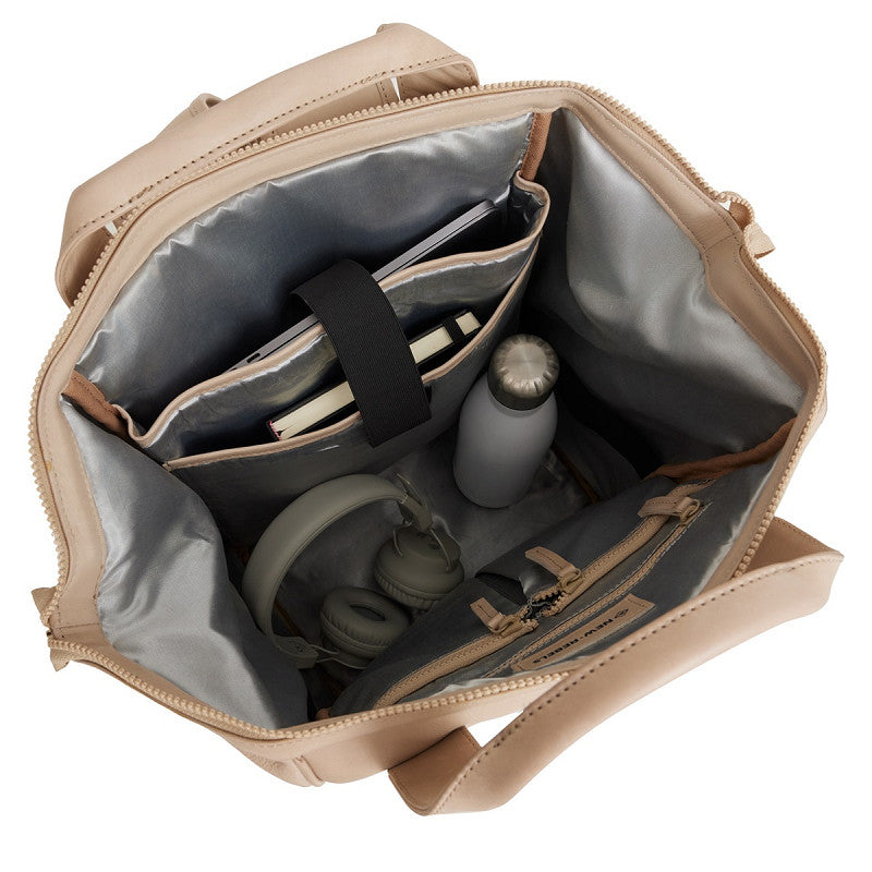 New Rebels Obsidian Tremont Ryggsäck i Läder – beige