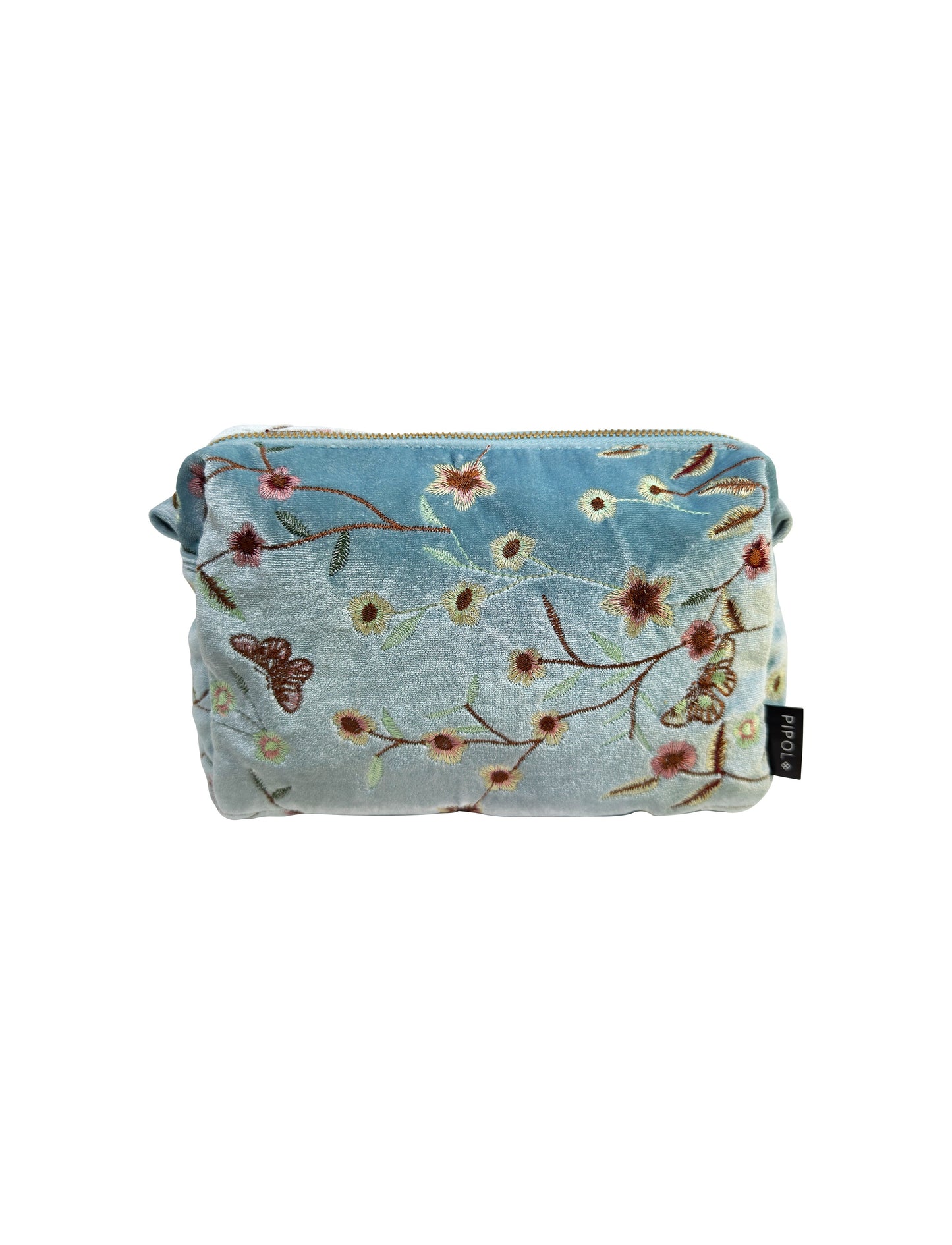 PIPOL Garden Velvet Medium Blue – Necessär i sammet