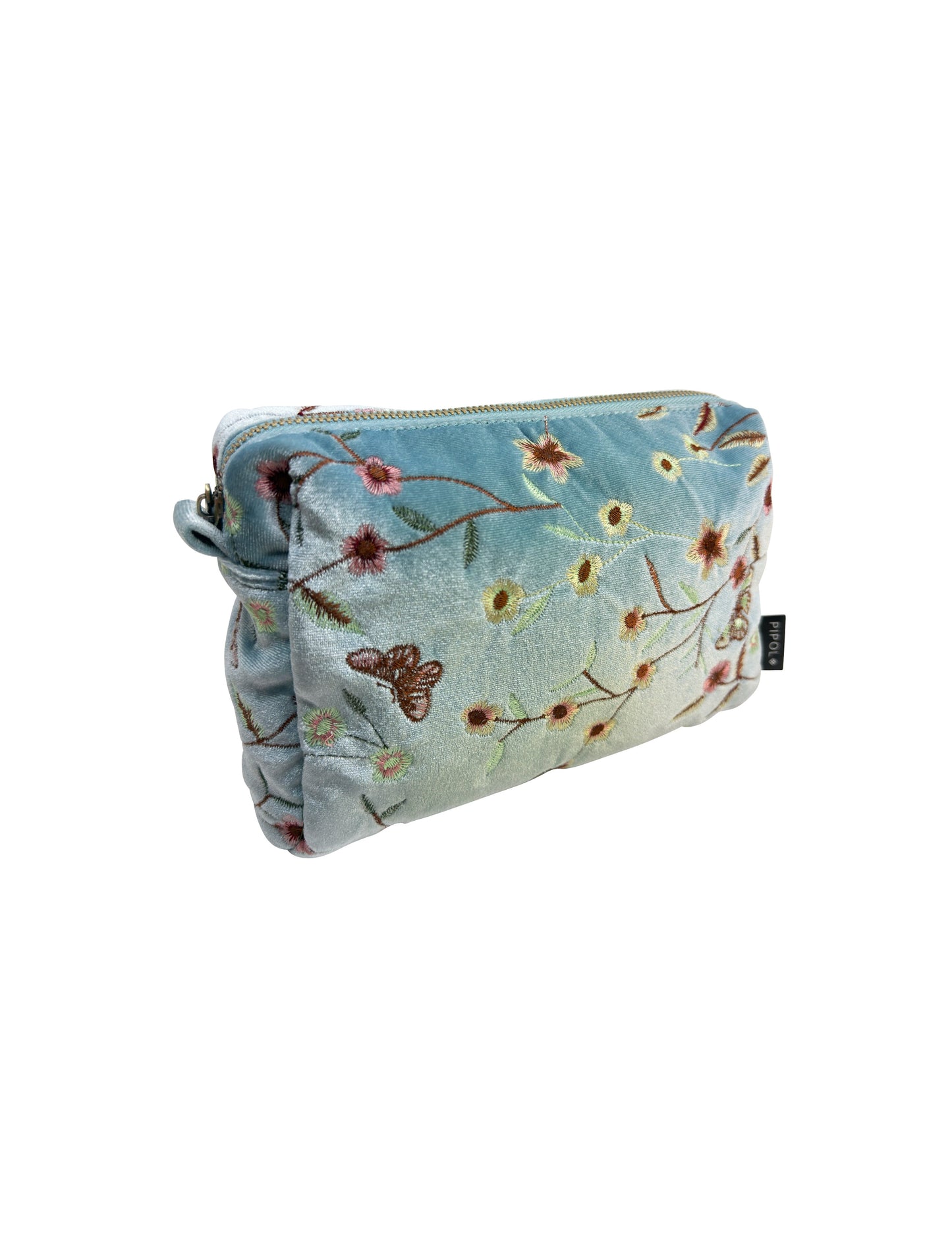 PIPOL Garden Velvet Medium Blue – Necessär i sammet
