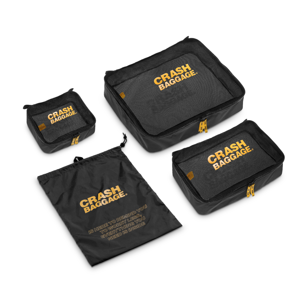 Crash Baggage Easy Life Kit Packningskuber 3-pack Svart