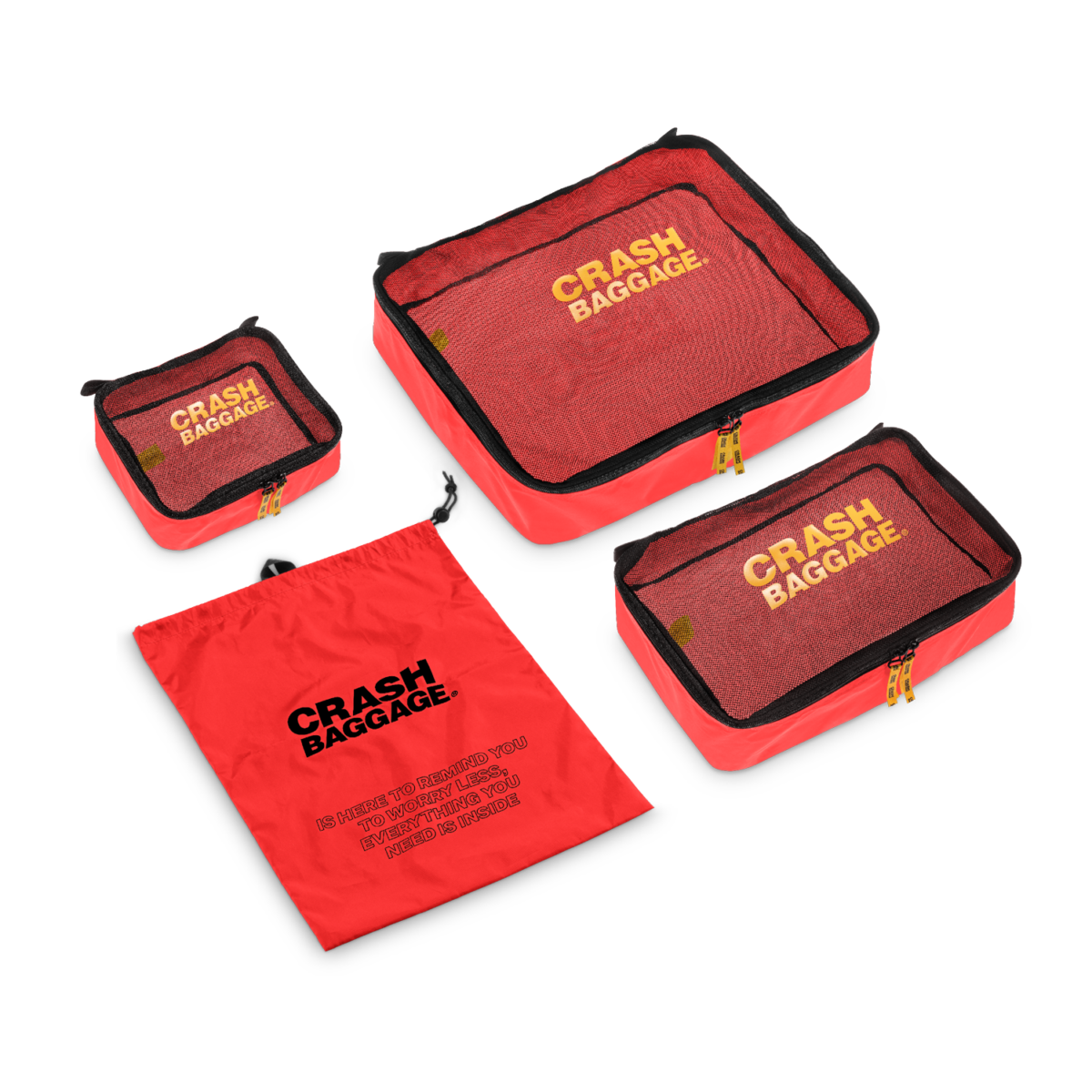Crash Baggage Easy Life Kit Packningskuber 3-pack Röd