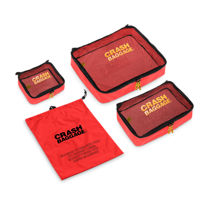 Crash Baggage Easy Life Kit Packningskuber 3-pack Röd