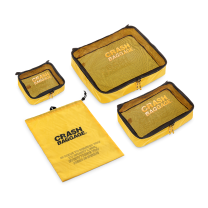 Crash Baggage Easy Life Kit Packningskuber 3-pack Gul