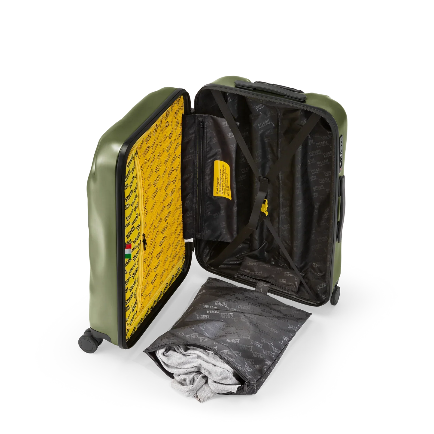 Crash Baggage Icon Mellanstor resväska 68cm Olivgrön