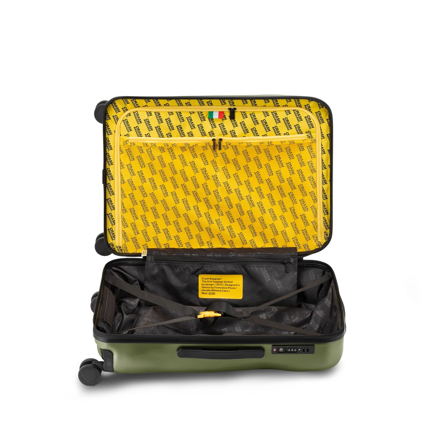 Crash Baggage Icon Mellanstor resväska 68cm Olivgrön
