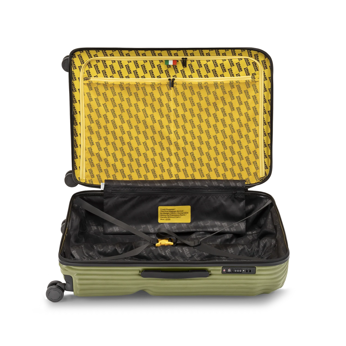 Crash Baggage Stripe Stor resväska 79 cm – Olivgrön