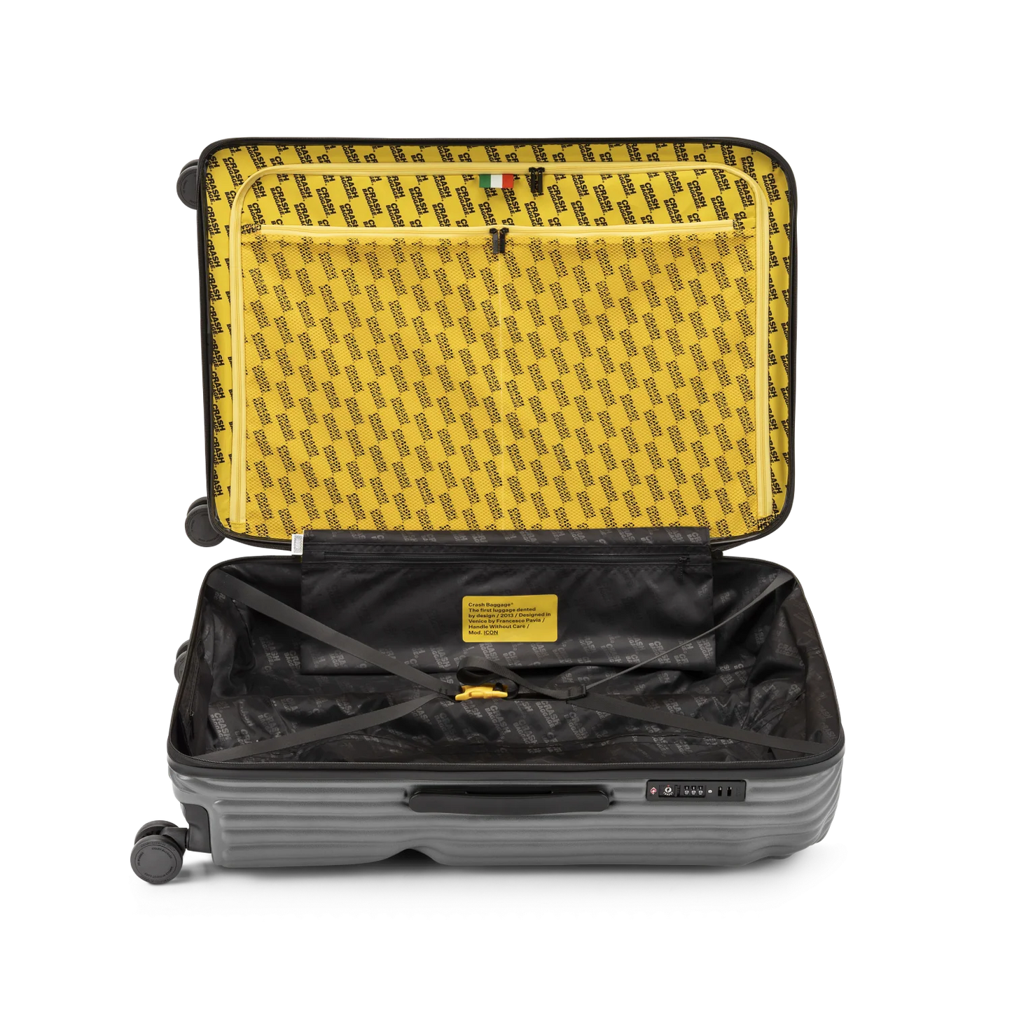 Crash Baggage Stripe Stor resväska 79 cm – Rökgrå