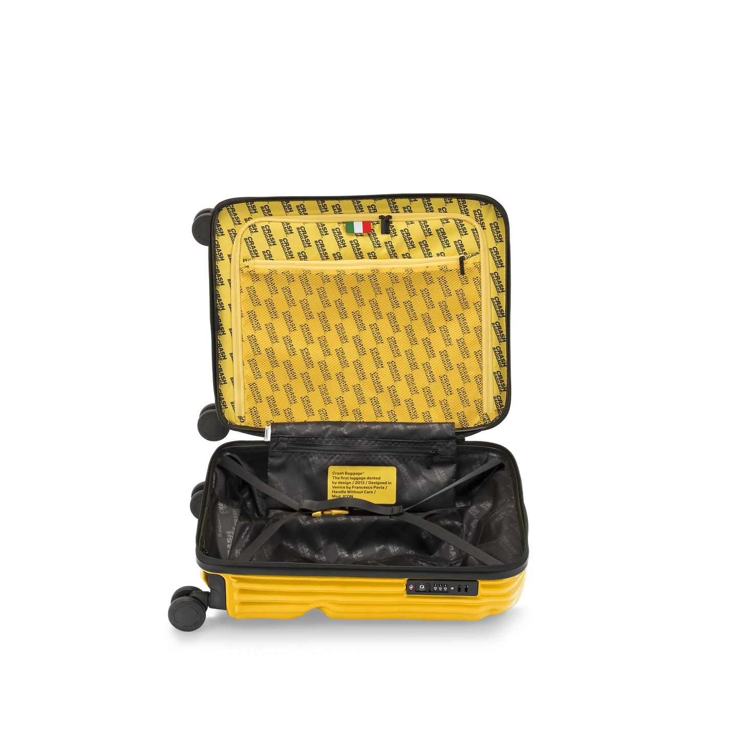 Crash Baggage Stripe Kabinväska 55 cm – Gul