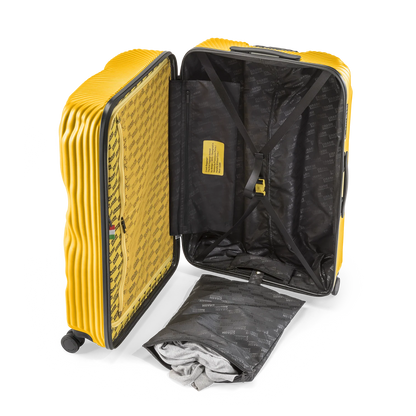 Crash Baggage Stripe Stor resväska 79 cm – Gul