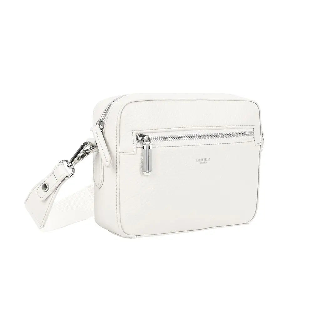 Ulrika Design Bar Zipper - Vit Axelväska 21cm