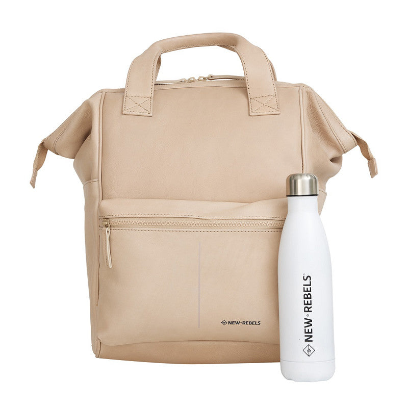 New Rebels Obsidian Tremont Ryggsäck i Läder – beige